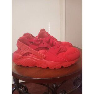 NIKE YOUTH AIR HUARACHE RUN # 654275-800 RED RUNNING SHOES SIZE 6Y